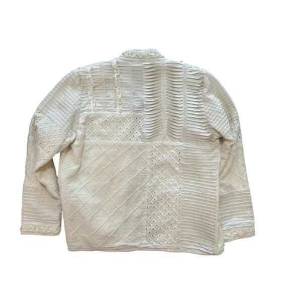 Yak Magik- jacket- off white cream color- Size Medium- intricate & unique design - Picture 3 of 10